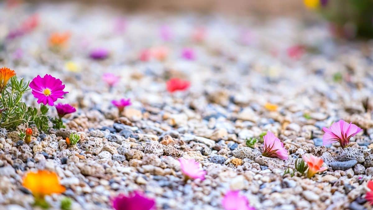 Cette plante fleurit dans le gravier, sous le soleil, sans jamais demander d’eau