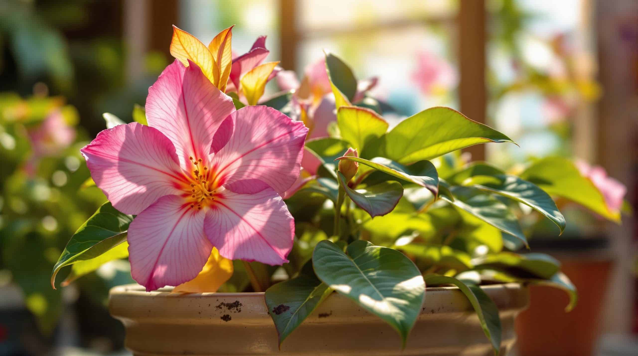 Mon fleuriste m’a conseillé cette plante : elle fleurit 12 mois sur 12 sans effort