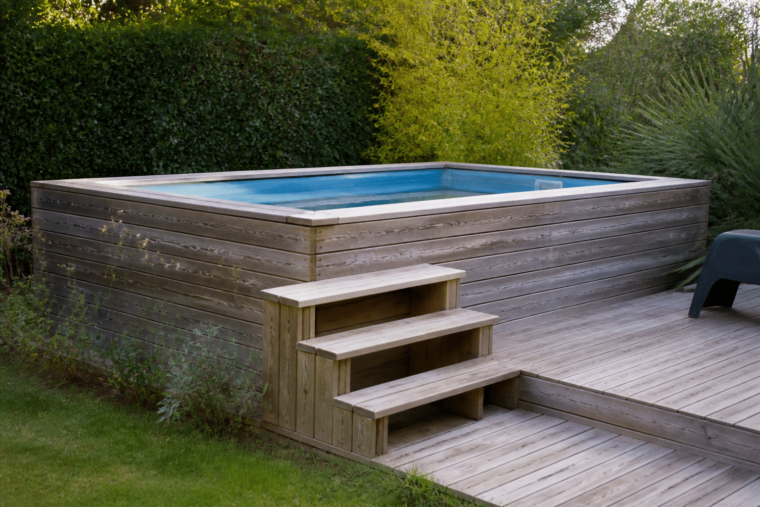Comment aménager une piscine bois hors sol avec terrasse en bois
